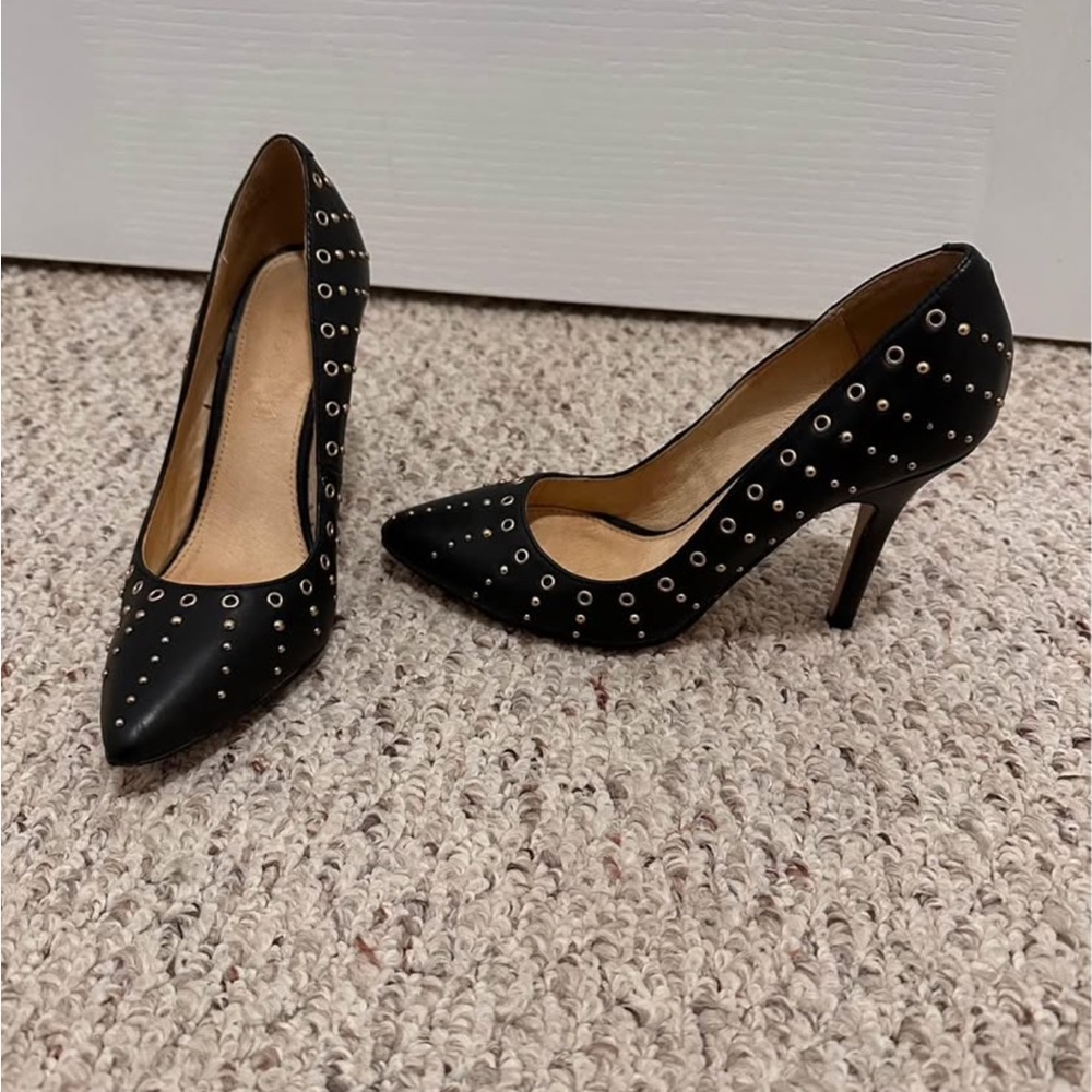 Aldo Black Studded Heels
